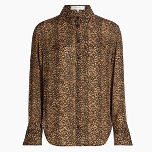 Frame  The Standard Leopard-Print Silk Shirt